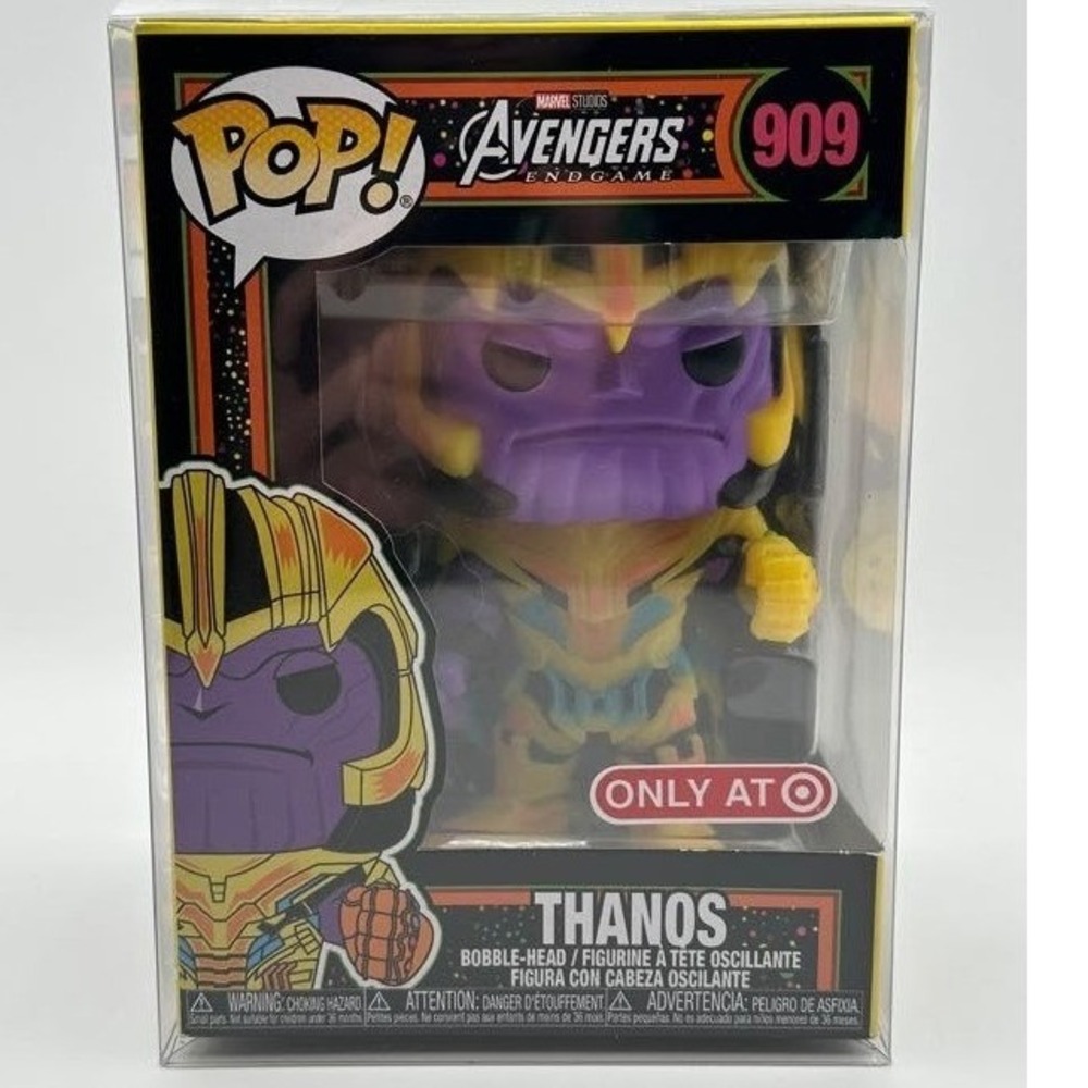 Thanos Black Light Target Excl Funko Pop Marvel Avengers Endgame #909 Protector